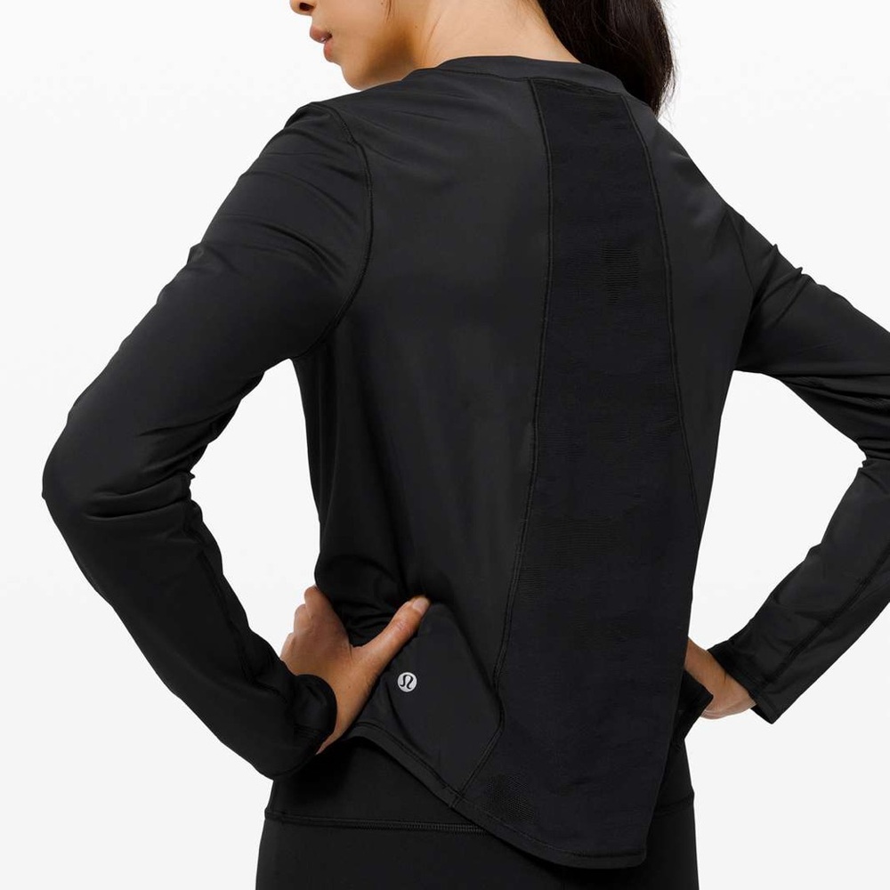 LULULEMON Sheer Will Long Sleeve (Camo Sheer Cutout)